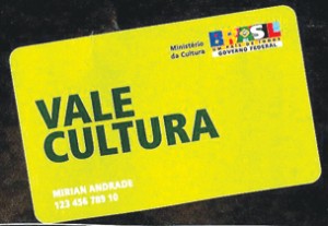 Imagem do cartão do Vale Cultura